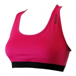 REEBOK Ladies Sport Essential Paly Dry Bra, Pink, L
