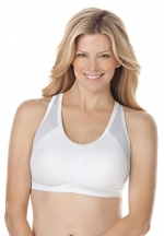 Comfort Choice Women's Plus Size Lurex® trim active wireless sports bra