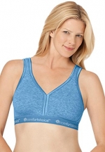 Comfort Choice Women's Plus Size Seamless Wirefree Leisure Bra (HEATHER BLUE,38
