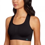 Lily of France Women's Reversible Sports Bra 2151801  Black/Jubilant Turquoise Small
