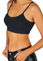 2 or 4 PACK: Seamless Removable Strap Bras BLACK One Size