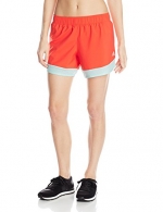 adidas Performance Women's Supernova 4-Inch Shorts, Medium, Semi Solar Red/Frost Mint