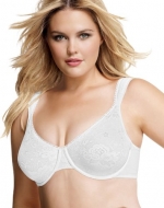 Playtex bra Q-T Intimates Cotton-and-Lace Underwire Bra 55421, 36DD, White