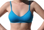 Women's 2pk Or 3pk Seamless V Neck Padded Bralette with Adjustable Straps (One size, Blk Wht&Turquoise)