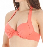 Tommy Bahama Pearl Solids Underwire Full Coverage Swim Top (TSW24700T) 32C/Coral