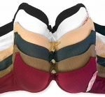 MAMIA Women Full Cup Bra with Jacquard Design (Pack of 6) (36C)