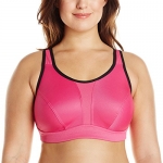 Leading Lady Women's Plus-Size Ultimate Support and Comfort Wicking Crossover Straps DDD Sports Bra, Raspberry, 34C
