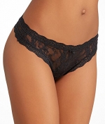 DKNY Signature Lace Thong, S, White Floral