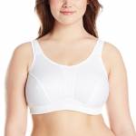 Leading Lady Women's Plus-Size Ultimate Support and Comfort Wicking Crossover Straps DDD Sports Bra, White, 36DDD