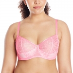 Natori Women's Plus-Size True Decadence Full Figure Cut and Sew Underwire Bra, Hot Pink/Cashmere, 30DD