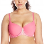 Natori Women's Plus-Size True Decadence Full Figure Contour Demi Underwire Bra, Hot Pink/Cashmere, 30DD