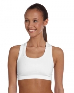 Bella 0970 Womens Nylon Spandex Sports Bra - White, Medium