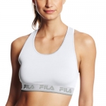 Fila Women's Logo Elastic Bra, White/Platinum, X-Small