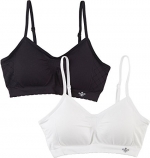 Lily of France Women's Dynamic Duo 2-Pack Seamless Bralette 2171941 White/Black Small/Medium