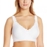 Exquisite Form Women's Wirefree Back Close Bra with Comfort Lining, White, 40DD