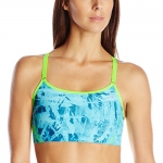 Champion Women's Absolute Cami Sports Bra with SmoothTec Band, Patina Blue/Forg Green, X-Small