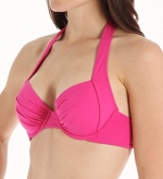 Tommy Bahama Women's Pearl Solids Underwire Full Molded Cup Bra Bright Pink Swimsuit Top 34C