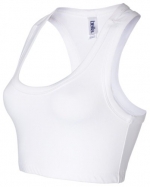 Bella + Canvas Women'S Nylon Spandex Sports Bra (White) (M)