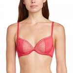 Wonderbra W018N My Natural Sheer Underwired Non Padded Push Up Plunge Bra Pink 34A