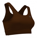 NL230 Women's Athletic Form Fit Sports Bra, Sweat Blocking and Odor Resistant (Small, Brown)