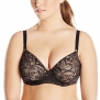 Bali Women's One Smooth U All Over Lace Underwire Bra, Black/Nude,32C