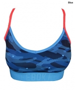New Reebok- Ladies Work Out Ready Sports Bra Blue Size Extra Small