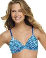 Barely There Women`s Invisible Look Underwire Bra,4104,34B,Aquatic Floral Print