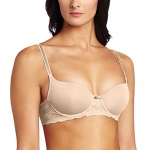 Lily of France Women's Value In Style Smooth Cup with Lace Push Up Bra 2111541, Barely Beige, 34B