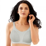 Bali Women's Active Lifestyle Extra Cover Wire Free, Moon Grey Heather/Blushing Pink Combo, 34B