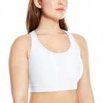 Champion Women's Plus-Size Vented Compression Sports Bra, White, 1X