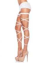 Leg Avenue Women's Garter Leg Wrap Set, White, One Size