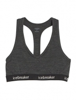 Icebreaker Women's Sprite Racerback Bra Jet Heather / Black S & Etip Lite Gripper Glove Bundle