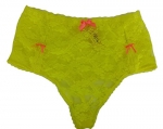 Victoria's Secret Very Sexy See Through High Waist Lace Thong Panty Yellow Medium