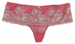 Victoria's Secret Nylon Blend Lace See Through Cheeky Panties Pink Small