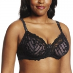 Lunaire Women's Plus-Size Whimsy Barbados Mesh Demi Bra, Floral Stripe, 36D