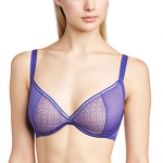 Wonderbra My Natural Push Up Non-Padded Underwired Lace Bra W018N In Blue [30G, LL_0247]