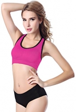 PEGGYNCO Womens Rosy Breathable Non Underwire Sports Bra Size M