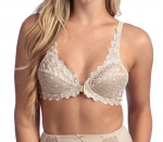 Valmont Front Close Lace Cup Underwire Bra Style 8323 (34C, Nude)