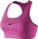 Nike Womens Victory Compression Sports Bra Vivid Pink/Black 375833-619 Size Medium
