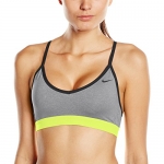Nike Womens Pro Indy Sports Bra Dark Grey/Volt 620273-064 Size Medium