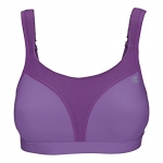 Champion Women's Spot Comfort Full Support Sports Bra, Lilac Blossom/Tripping Purple, 34C