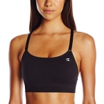 Champion Women's Absolute Cami Sports Bra with SmoothTec Band, Black, Small