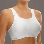 Glamorise Firm Control Adjustable Motion Wire-Free Sports Bra, 46G, White