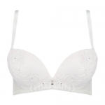 Aimer Eternity Love Wired 3/4 Cup Lace-trimmed Push-up Bra Womens-34A White Demi & Balconette
