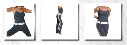 Sisyama adjustable sports workout cycling bra top - gray set