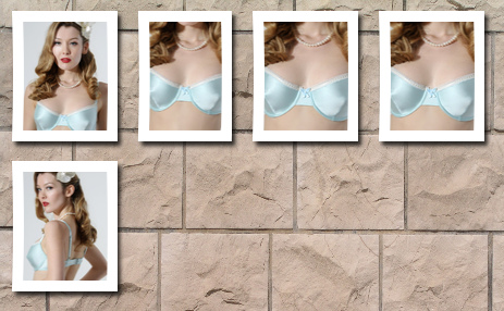 What Katie Did blue satin hollywood underwired bra (d)
