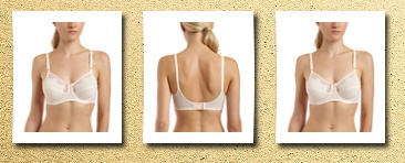 Bali women's flower underwire bra, light beige,