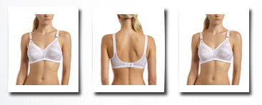 Bali women's double support spa closure wire-free bra, white,