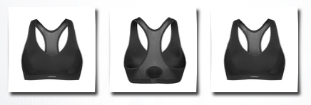Shock Absorber women's padded pump sport bra,black,