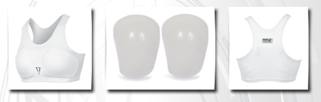 Title Boxing title advanced chest guard/compress bra, l, wh